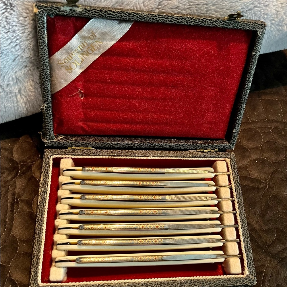 Vintage 7 Day Solingen Straight Razor Set - Picture 3 of 14